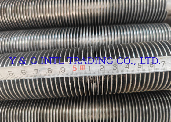 Tubo de acero al carbono con aletas longitudinales, biselado, roscado, alargado, de diseño expandido, tipo aletas HF