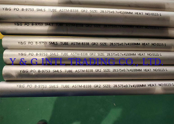 Tubo de titanio sin costura estándar ASTM B338 con impureza del 0,1%
