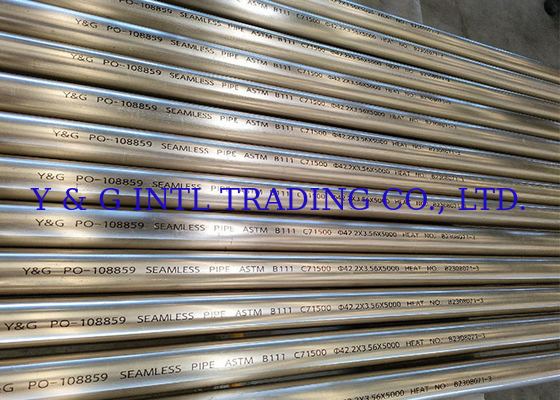 Tubo de aleación de cobre estándar ASTM B75 laminado en frío personalizado